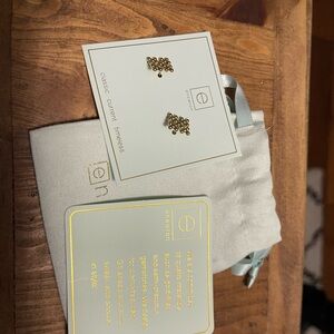 Ettika Gold Beaded Stud Earrings